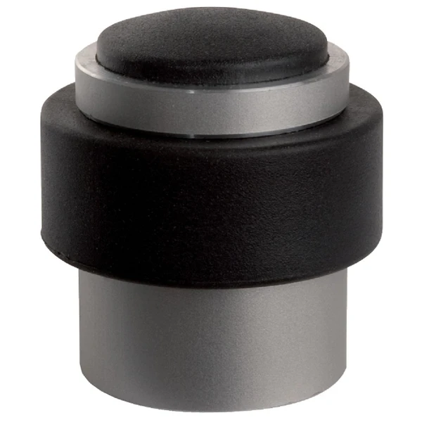 Butée De Porte Au Sol Vachette 3737 Argent Avec Amortisseur 2 Butée De Porte Au Sol Vachette 3737 Argent Avec Amortisseur – Image 2