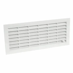 Grille De Ventilation à Fermeture Avec Moustiquaire - à Visser Ou à Coller - Blanc - 108 X 299 Mm