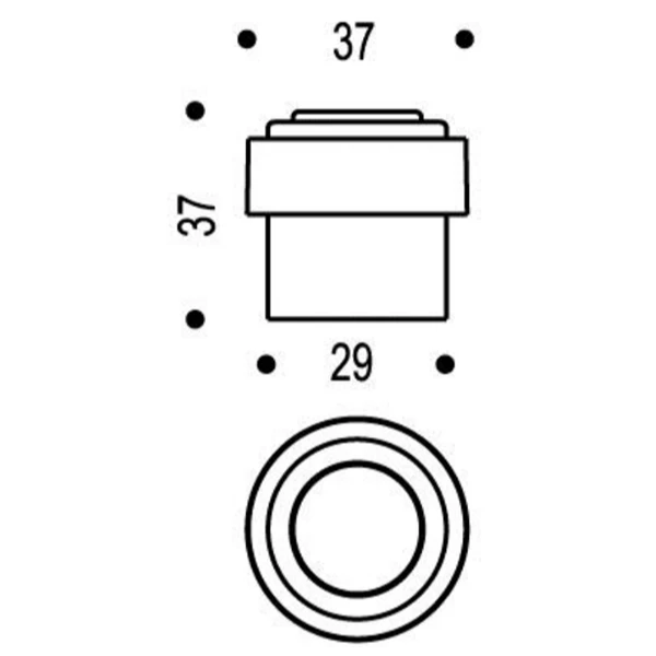 Butée De Porte Au Sol Vachette 3737 En Zamak Anodisé Argent Avec Amortisseur 2 Butée De Porte Au Sol Vachette 3737 En Zamak Anodisé Argent Avec Amortisseur – Image 2