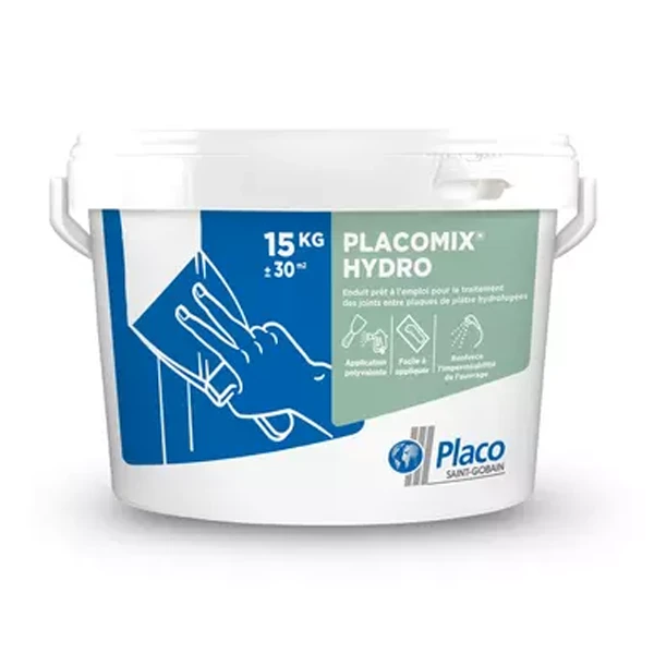 Enduit à Joint Hydrofugé Prêt à L'emploi - Placomix Hydro - Pot De 15 KG 1 Enduit à Joint Hydrofugé Prêt à L'emploi - Placomix Hydro - Pot De 15 KG