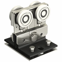 Monture Pour Portail En Porte-à-faux Avec 4 Galets Sur Roulement à Bille - 9952N Mantion - Pour Rail 10500 PAF - Lot De 2