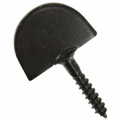 Dardenne Droite à Visser - Laqué Noir - 62 X 36 Mm - Vis Diamètre 7 Mm