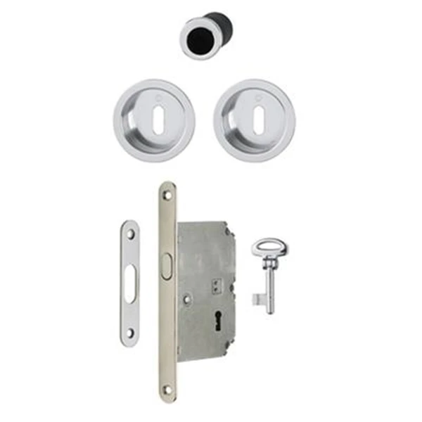 Set Porte Coulissante Intérieure à Condamnation Clé L Alu Hoppe Axe 50mm 3 Set Porte Coulissante Intérieure à Condamnation Clé L Alu Hoppe Axe 50mm – Image 3