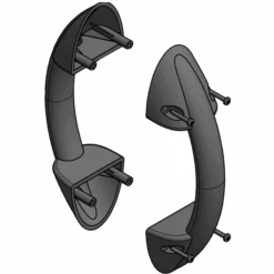 Poignée Double En Applique Mantion 1299 - ABS Noir