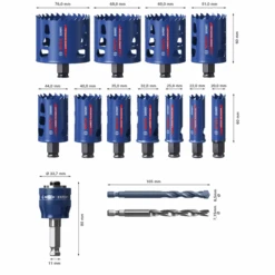 Coffret Scies Trépans Multi-matériaux - Expert Tough Material Bosch -Meilleur Outillage Magasin 2 136