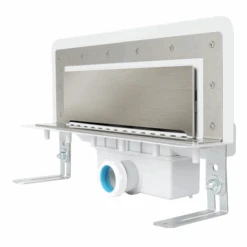 Caniveau De Douche Mural Docia - Ø 40 Mm - Longueur 423 Mm - Vendu Sans La Grille Magnétique