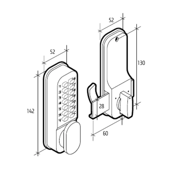 Verrou De Sûreté à Combinaison Avec Pêne à Crochet Baie Coulissante 1 Verrou De Sûreté à Combinaison Avec Pêne à Crochet Baie Coulissante