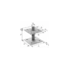 Pied De Poteau Réglable De 40 à 180 Mm Platine 80 X 80 Mm