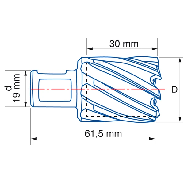 Fraise à Carotter HSS 4070 Pour Perceuse Magnétique - Izar - Diamètre 30 Mm - Longueur 30 Mm 2 Fraise à Carotter HSS 4070 Pour Perceuse Magnétique - Izar - Diamètre 30 Mm - Longueur 30 Mm – Image 2