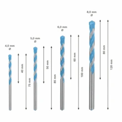 Coffret De 4 Forets Carbure Expert Multi-construction CYL9 Bosch -Meilleur Outillage Magasin 3 66