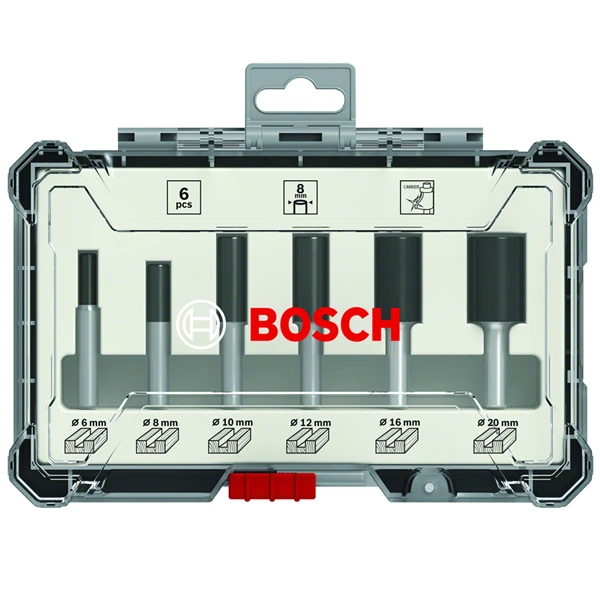 Fraise Droite à Rainurer Bosch Queue 8 Mm Diamètre 6 à 20 Mm Coffret 6 2 Fraise Droite à Rainurer Bosch Queue 8 Mm Diamètre 6 à 20 Mm Coffret 6 – Image 2