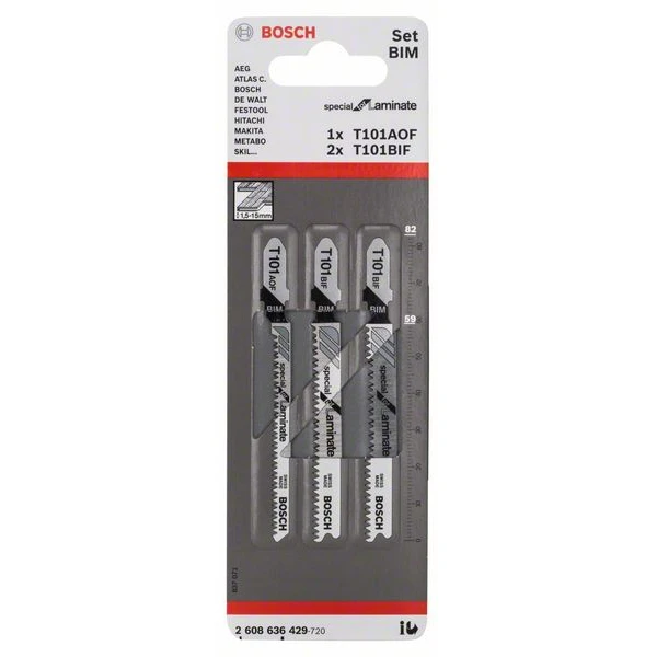 Lames De Scie Sauteuse En T Bosch Lamine 2 X T 101 BIF Et 1 X T 101 AOF 1 Lames De Scie Sauteuse En T Bosch Lamine 2 X T 101 BIF Et 1 X T 101 AOF