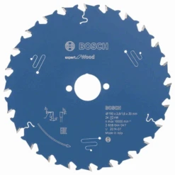 Lame De Scie Circulaire Bosch Expert For Wood 190 X 30 X 2,6 Mm 24 Dents -Meilleur Outillage Magasin 473