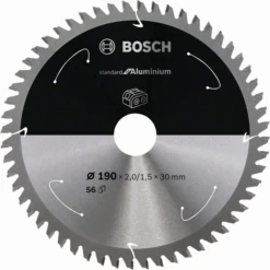 Lame De Scie Circulaire Bosch Aluminium 190 X 30 X 1,5 Mm 56 Dents