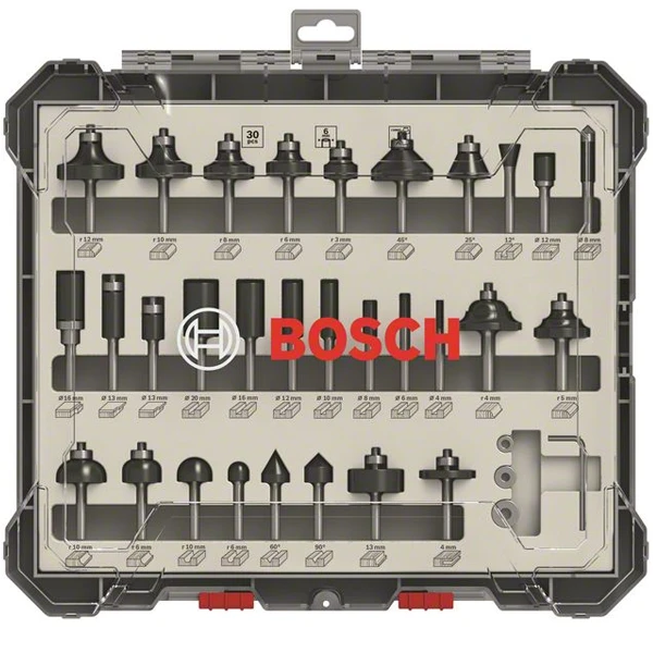 Fraise Mixte Bosch Queue De 6 Mm En Coffret Complet De 30 Outils 2 Fraise Mixte Bosch Queue De 6 Mm En Coffret Complet De 30 Outils – Image 2