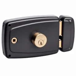 Serrure En Applique Horizontale à Fouillot Cylindre Rond Vachette Droit