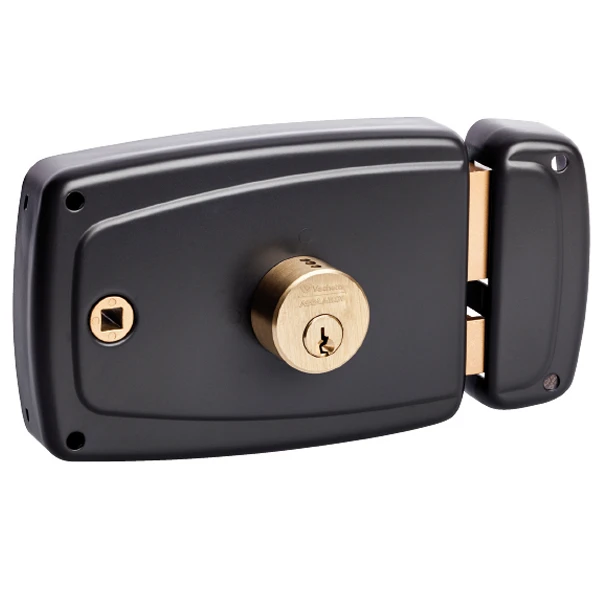 Serrure En Applique Horizontale à Fouillot Cylindre Rond Vachette Droit 1 Serrure En Applique Horizontale à Fouillot Cylindre Rond Vachette Droit