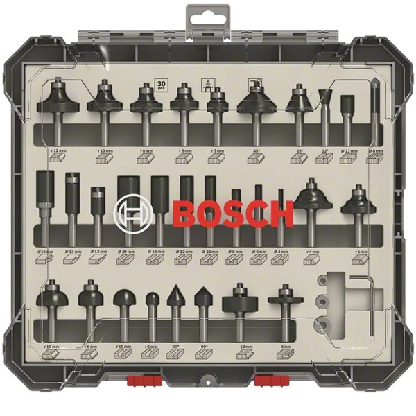 Fraise Mixte Bosch Queue De 8 Mm En Coffret Complet De 30 Outils 2 Fraise Mixte Bosch Queue De 8 Mm En Coffret Complet De 30 Outils – Image 2