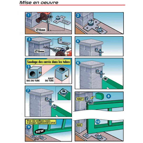 Pivot De Portail Carré De 35x35 Mm Tube 40 Mm I.N.G. Fixations A011000 2 Pivot De Portail Carré De 35x35 Mm Tube 40 Mm I.N.G. Fixations A011000 – Image 2