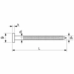 Pointe Tête Plate Annelée Inox A2 Pot 1kg 2.3x45 Acton 627842.3X45 -Meilleur Outillage Magasin acton3