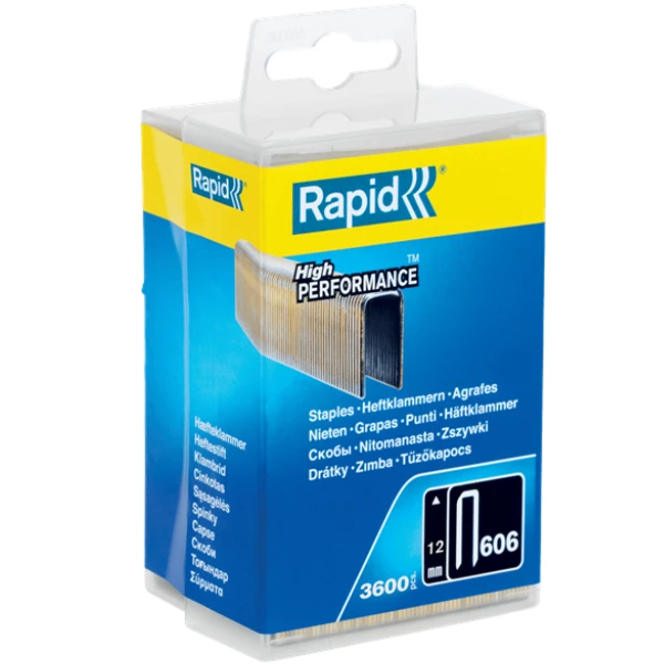Agrafe étroite N°606 Rapid - Galvanisée - 12 Mm - Boîte De 3600 1 Agrafe étroite N°606 Rapid - Galvanisée - 12 Mm - Boîte De 3600