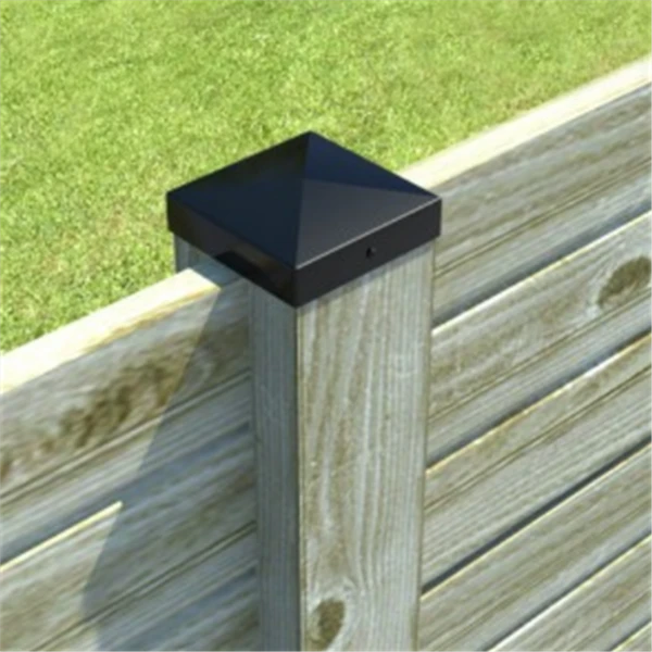 Chapeau En Pyramide Pour Poteau En Bois De Section 70 X 70 Mm - Finition Noire 2 Chapeau En Pyramide Pour Poteau En Bois De Section 70 X 70 Mm - Finition Noire – Image 2