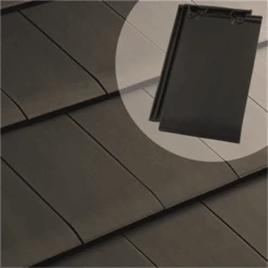 Tuile HP 10 Huguenot Plate à Double Emboîtement Réf.205 EDILIANS - Ardoise