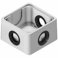 Boîte Pluviale Avec 3 Joints Ø 100 Mm - 25x25 CM