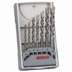 Set De 7 Forets Spiralés Bosch Cyl-3 SilverPercu XPRO Pour Béton