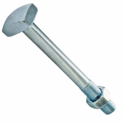 Boulon De Charpente à Tête Carrée En Acier Zingué - Avec écrou - 18 X 200 Mm