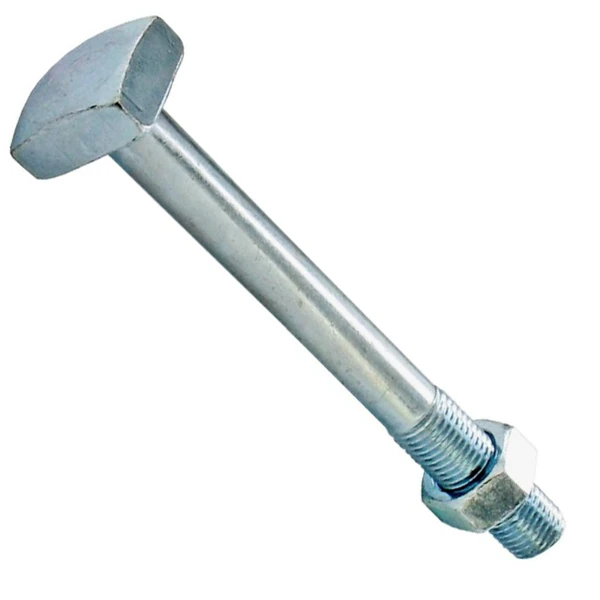 Boulon De Charpente à Tête Carrée - Acier Zingué - 16 X 250 Mm 1 Boulon De Charpente à Tête Carrée - Acier Zingué - 16 X 250 Mm