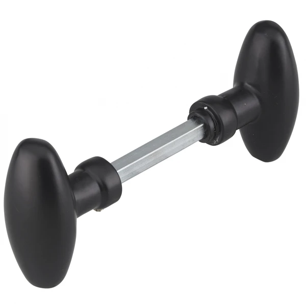 Poignée Bouton Double Thirard - Ovoïde Noir - Carré 7 Mm 1 Poignée Bouton Double Thirard - Ovoïde Noir - Carré 7 Mm