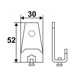 Butée De Tourniquet Marseillais Torbel Type C En Acier Noir Cataphorèse