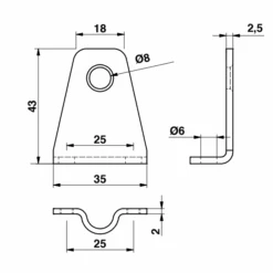 Butée Pour Tourniquet Marseillais De Ø 10 Mm Torbel En Inox 316L