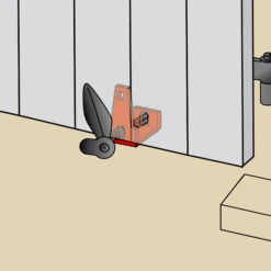 Butée De Tourniquet Marseillais Torbel Type C En Acier Zingué Blanc