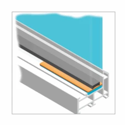 Cale Plate Plastique Strié 100 X 28 X 5 Mm Bleu Prunier KP5BE28 -Meilleur Outillage Magasin cale2