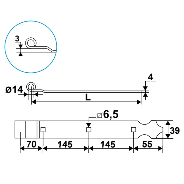 Penture Feston Cambrée Et Percée Torbel Noire Gond 14 Mm Longueur 560 Mm 1 Penture Feston Cambrée Et Percée Torbel Noire Gond 14 Mm Longueur 560 Mm