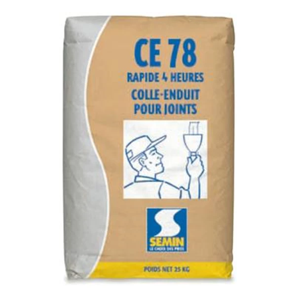 Enduit à Joints à Prise Rapide 4h Pour Plaques De Plâtre - CE 78 Rapide - Sac De 25 KG 1 Enduit à Joints à Prise Rapide 4h Pour Plaques De Plâtre - CE 78 Rapide - Sac De 25 KG