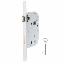 Serrure à Encastrer Thirard - Blanc - Axe 50 Mm - Entraxe 70 Mm