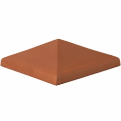 Chapeau De Pilier à Pointe Terreal CP01 Terre Cuite Rouge 30 X 30 Cm