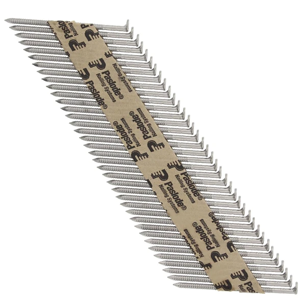 Clou Cranté 34° Inox A2 En Bande Paslode Avec Gaz Pour IM90i - 2,8x63 Mm 1 Clou Cranté 34° Inox A2 En Bande Paslode Avec Gaz Pour IM90i - 2,8x63 Mm