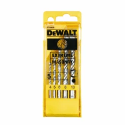 Coffret 5 Forets Béton Dewalt Extreme Diamètre 4, 5, 6, 8, 10 Mm