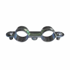 Collier Sanitaire Double Plomberie Ø16 Mm Acier Zingué Blanc X10