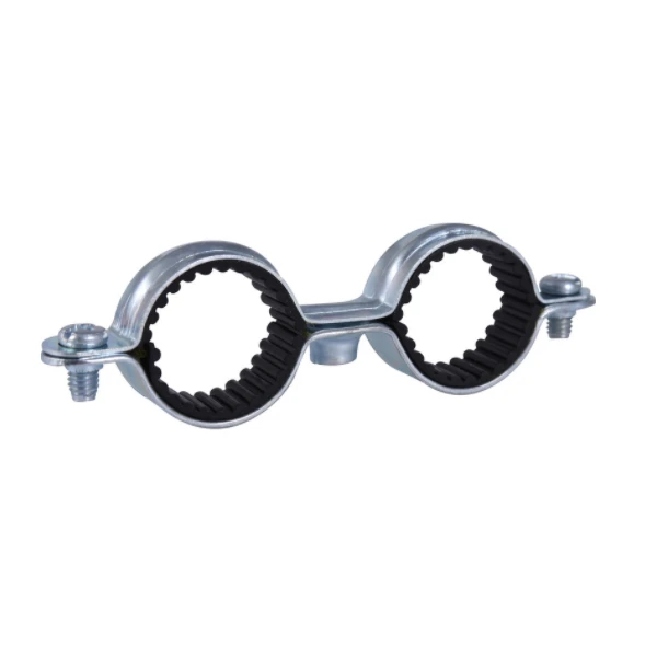 Collier Isophonique Double - Fixation Tuyauteries - 12 Mm - Acier - 5 1 Collier Isophonique Double - Fixation Tuyauteries - 12 Mm - Acier - 5