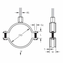 Collier Support Non Isolé Acier Inox Erico Tige M8/M10 Ø 48-54 Mm X50 -Meilleur Outillage Magasin collier support non isole acier inox erico tige m8 m10 2