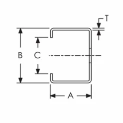 Console Rail Murale Type E0 Trous Oblongs électrozingué Erico 660 Mm