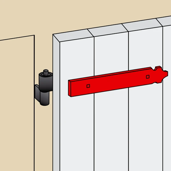 Contre-penture Feston Percée Torbel Noire 39 X 3 Mm Longueur 805 Mm 2 Contre-penture Feston Percée Torbel Noire 39 X 3 Mm Longueur 805 Mm – Image 2