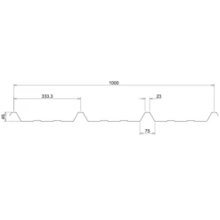 Profil De Couverture Métallique Coveo 3.45 - Gris Anthracite RAL 7016 - 3000 MM X 1000 MM