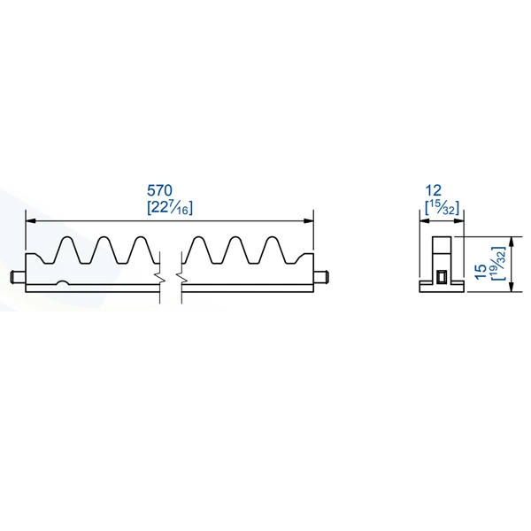 Crémaillère Plastique Mantion 3012CSC Pour Système SOFT-CLOSE - 570 Mm 1 Crémaillère Plastique Mantion 3012CSC Pour Système SOFT-CLOSE - 570 Mm
