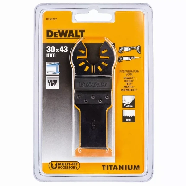 Lame Plongeante Métal Dewalt DT20707-QZ Titanium Multi-cutter - 42x31 Mm 2 Lame Plongeante Métal Dewalt DT20707-QZ Titanium Multi-cutter - 42x31 Mm – Image 2
